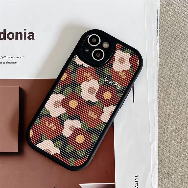 [TPC] Phone Case IPHONE 6 6S 7 8 PLUS X XS MAX XR 11 12 13 PRO MAX Red Flower Casing Lucu Korean IP025