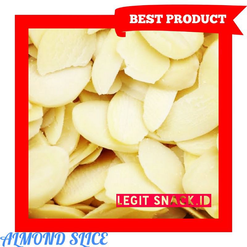

200Gr Almond Slice Mentah Potongan / Kacang Almon Potong Iris Tipis Sliced