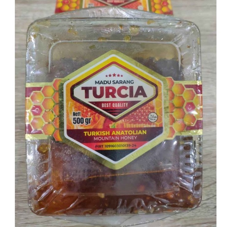 

HoneyComb Madu Sarang Original Turcia 500 Gr Asli Anatolia Turki Honey Comb Ori