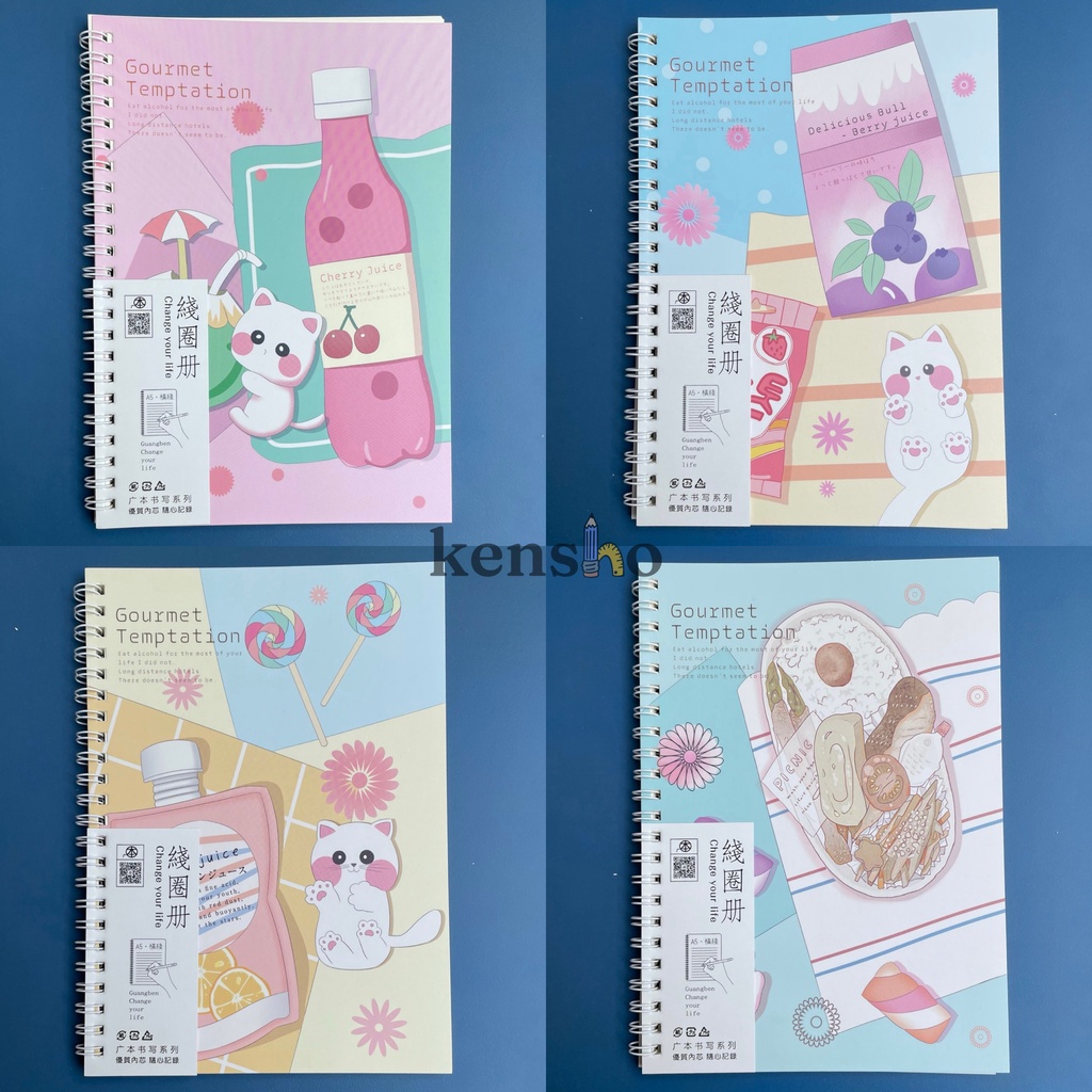 KENSHO Notebook Buku Book Spiral A5-45 / Catatan / Lucu