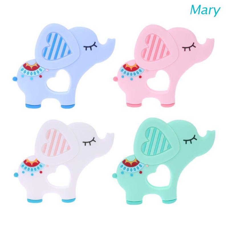 Mary Mainan Teether Bayi Newborn Bentuk Gajah Bahan Silikon