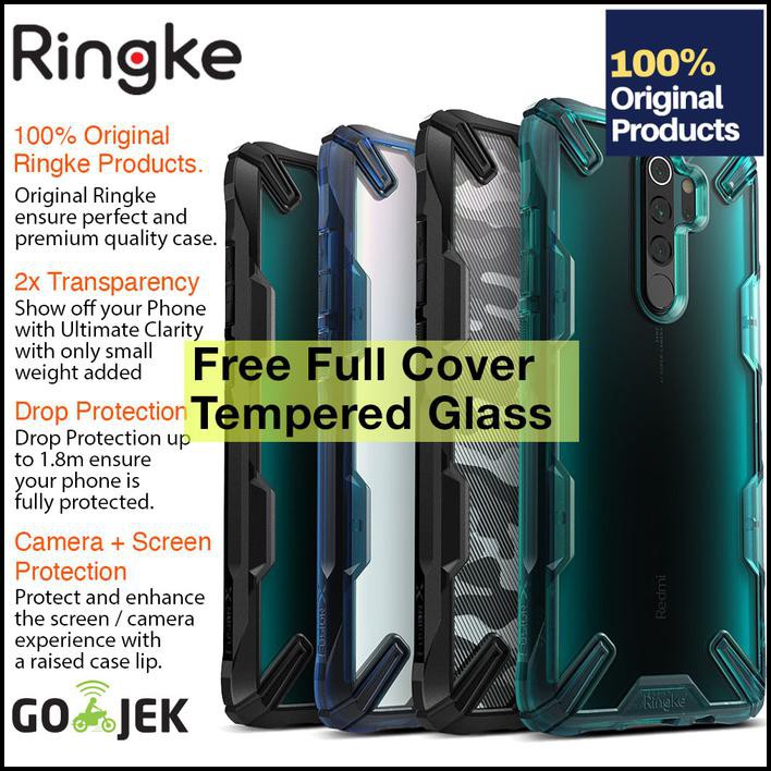 Original Ringke Fusion X Case Redmi Note 8 Pro / Redmi Note 8 Casing - Hitam, Redmi Note8Pro Diskon