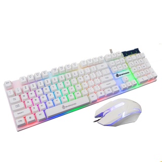 Paket keyboard gaming LED dan Mouse gaming RGB USB Kabel Keyboard