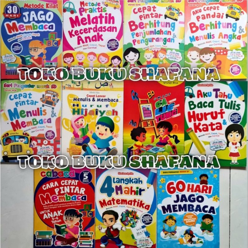 Buku Anak - Belajar Membaca - Belajar Berhitung - Belajar Menulis - Untuk PAUD &amp; TK Pustaka Sandro Jaya