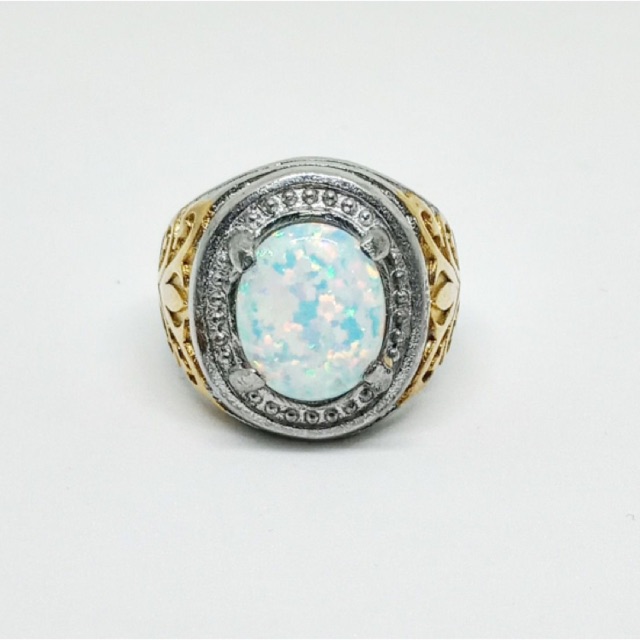 Cincin Batu Kalimaya Australia Putih Susu HQ Quartz