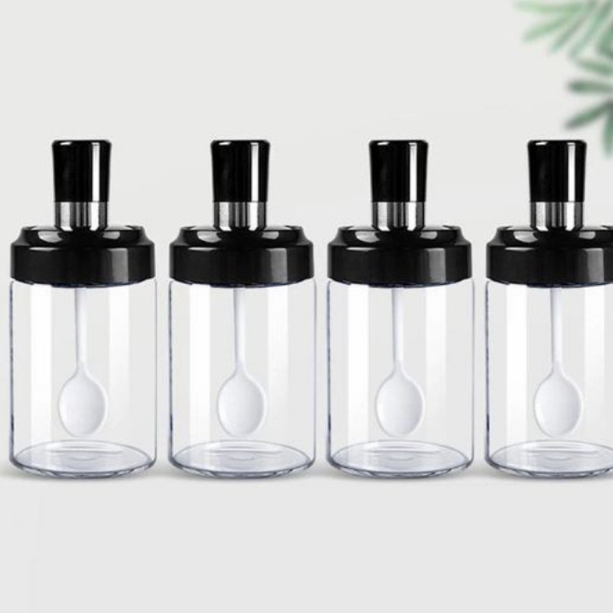 Botol bumbu kaca / Tempat bumbu Dapur Kaca / Toples wadah minyak