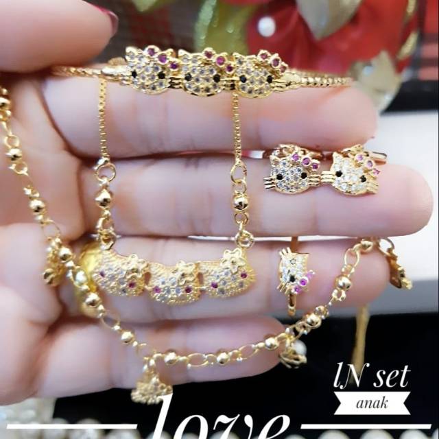 Xuping set perhiasan lapis emas 24k 0858k