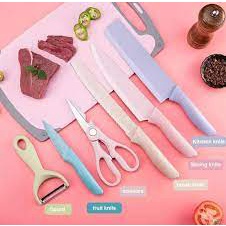 &lt; M.A &gt; Evcriverh Pisau Set Anti Lengket EVCRIVERH CPRRUGATED Kitchen Knife