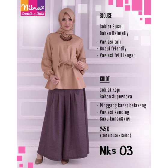 Katalog Setelan Kulot Atasan Gantung Muslim Maria Space ...