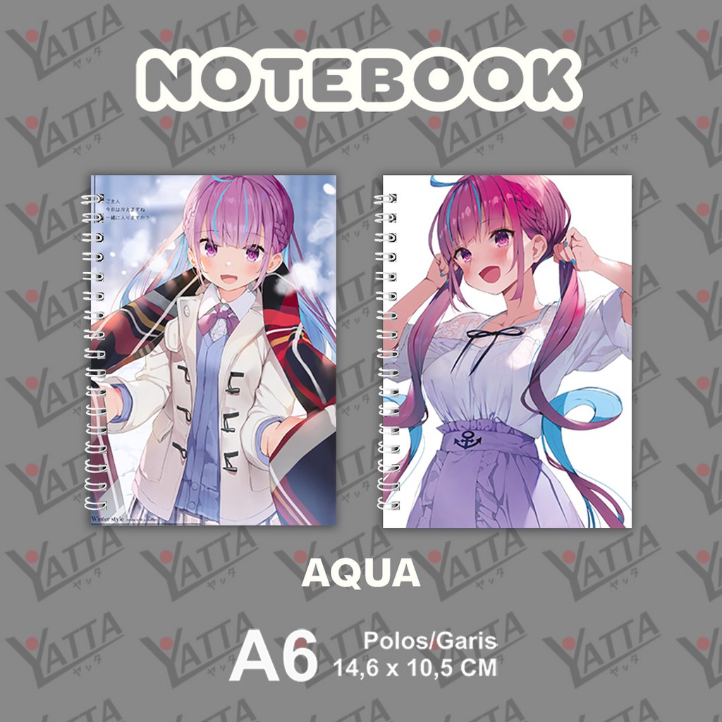 

Notebook Anime Ukuran A6 10,5 cm x 14,8 cm Hololive JP - Aqua