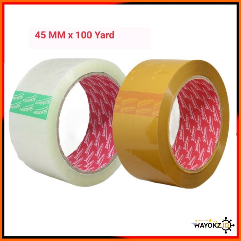 

Lakban Bening Lebar 2 INCH / 45 MM Panjang 100 YARD 45 Micron