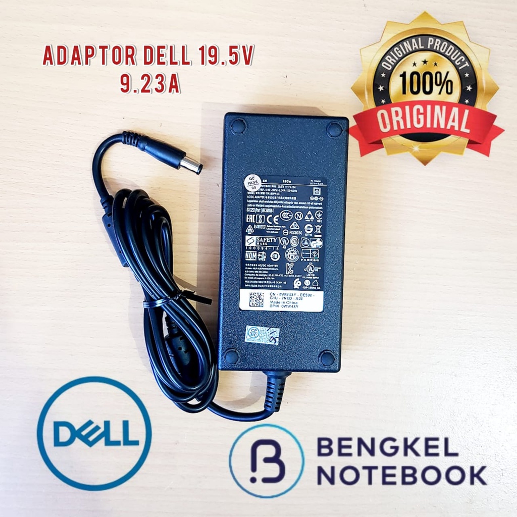 Adaptor Charger Dell 19.5v 9.23A Original Jack Bulat Jarum 7450 7.4x5.0mm