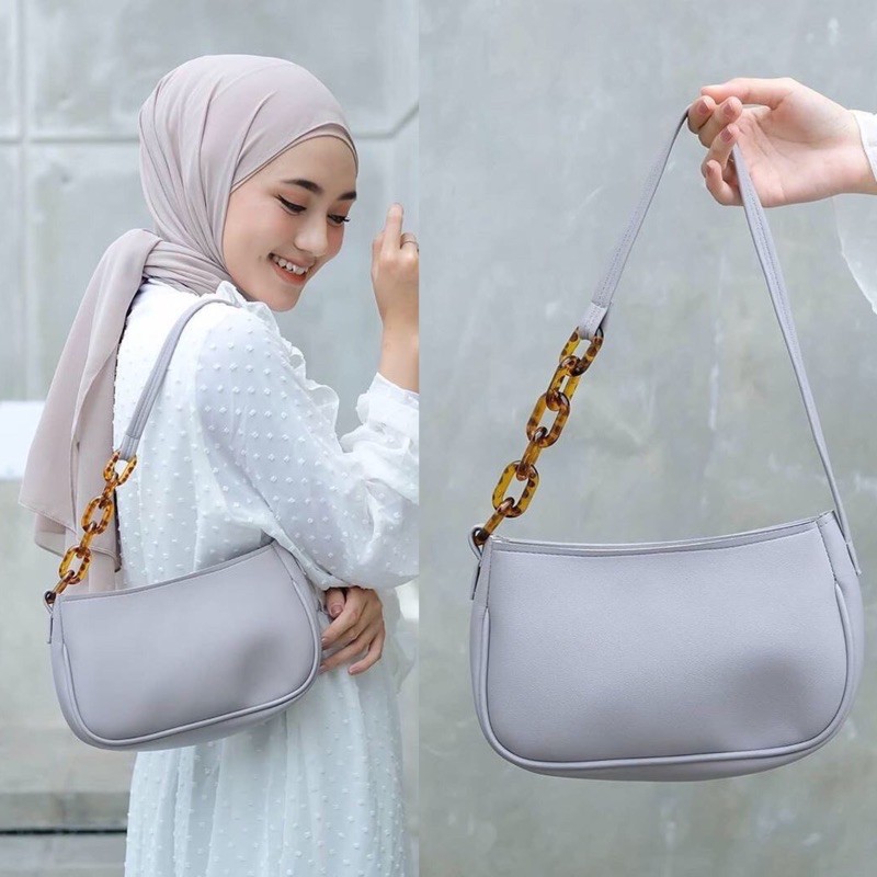 Tas Hobo Akrilik Leopard / Tas Rantai Fashion Wanita