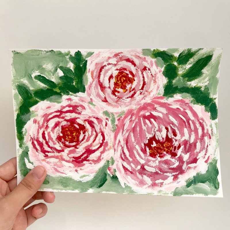 Peony Painting // Lukisan Bunga Peony