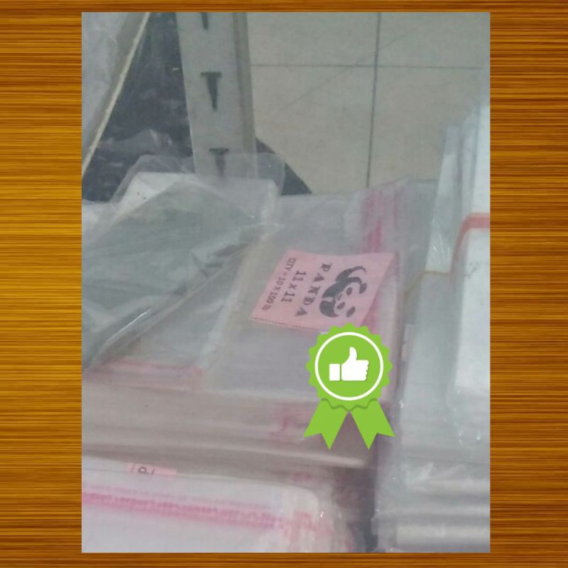 

Plastik OPP bening 11 x 11 isi 100 lembar/Plastik Seal/Plastik lem/Plastik Kue/Kemasan/Sachet
