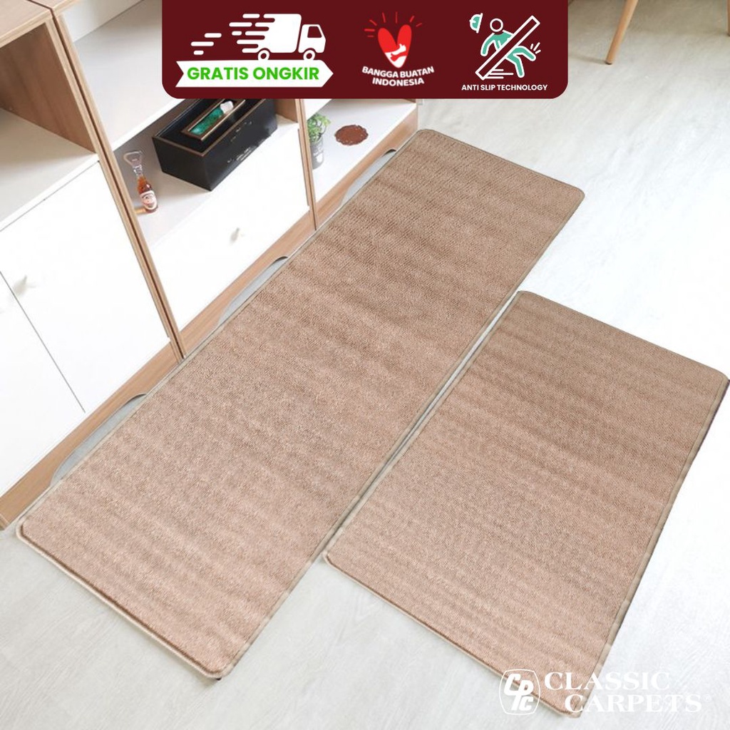 Jual Classic Carpets Punten Karpet Lantai Dapur 1 Set Polos Anti Slip isi 2 pcs Shopee