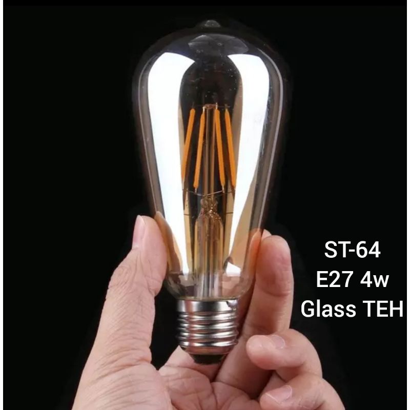 Lampu LED Filamen G45 G80 ST64 C35 E27 2w 4w watt Filament Edison Vintage Lampu Bohlam cafe-