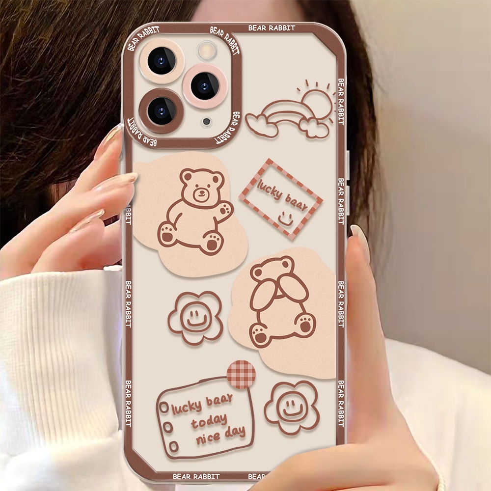 Soft Case TPU Motif Kartun Feul Bear Untuk Samsung Galaxy A12 A13 A22 A73 A53 S22 A72 4G / 5G A52S A32 A21S A71 A51 A50 A50S A30S S22 Ultra S21 S30 S2120