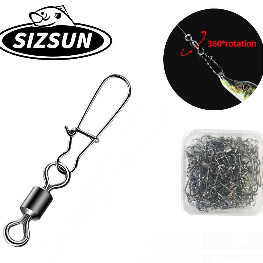 Konektor Kail Pancing Snap Swivel Fishing Hook Kili Kili Murah Kuat 17 kg