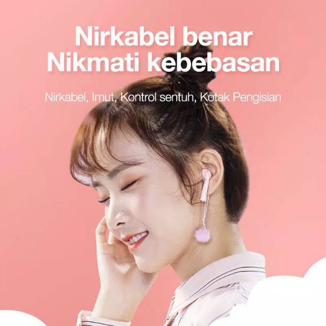 MM - Headset Bluetooth Wireless I12 macaron TWS I12 Macaron TWS Headset Bluetooth Wireless