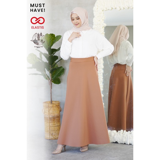 Rok Maxi Bloomy - Rok Panjang Wanita Kuliah Kerja Kantor