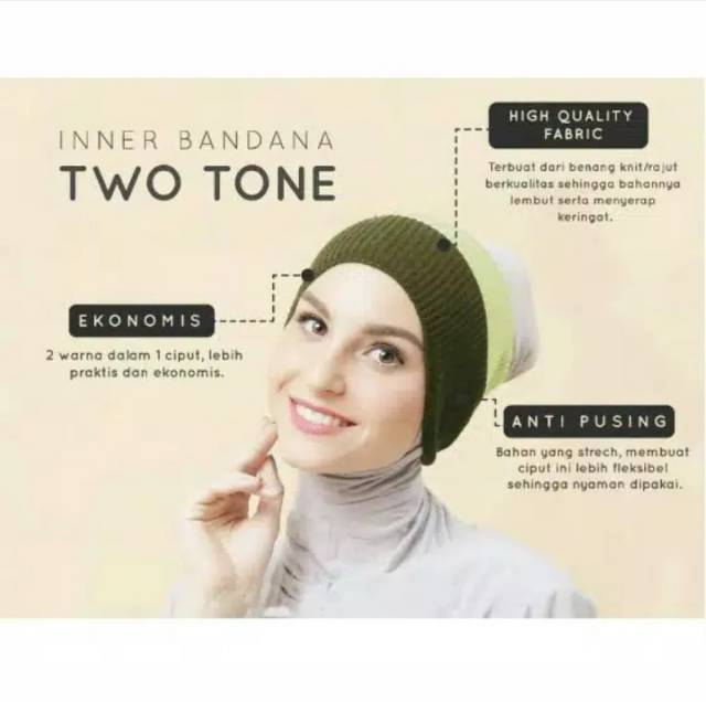 BANDANA RAJUT PREMIUM TWO TOON material MICRO FIBBER ANNYSA