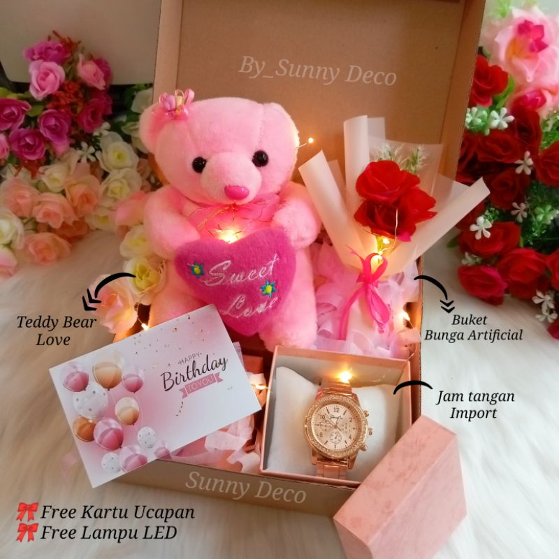 (READY) KADO ULANG TAHUN CEWEK HADIAH ANNIVERSARY KADO VALENTINE Hamper kado giftbox cewek hadiah ulang tahun wanita hampers ultah kado pernikahan wedding Buket ulang tahun kado cewek hadiah giftboxbirthday kado pacar boneka Teddy bear hampers jakarta