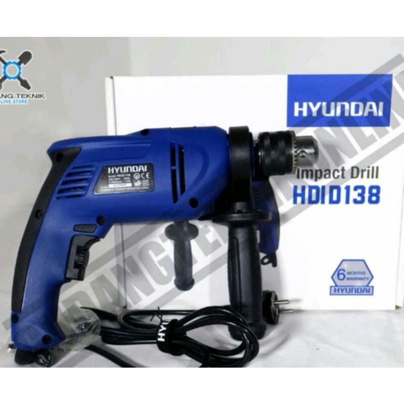MESIN BOR 13mm HYUNDAI HDID138 / Mesin Bor Beton Hyundai impact Drill HDID 138 murah dan berkualitas