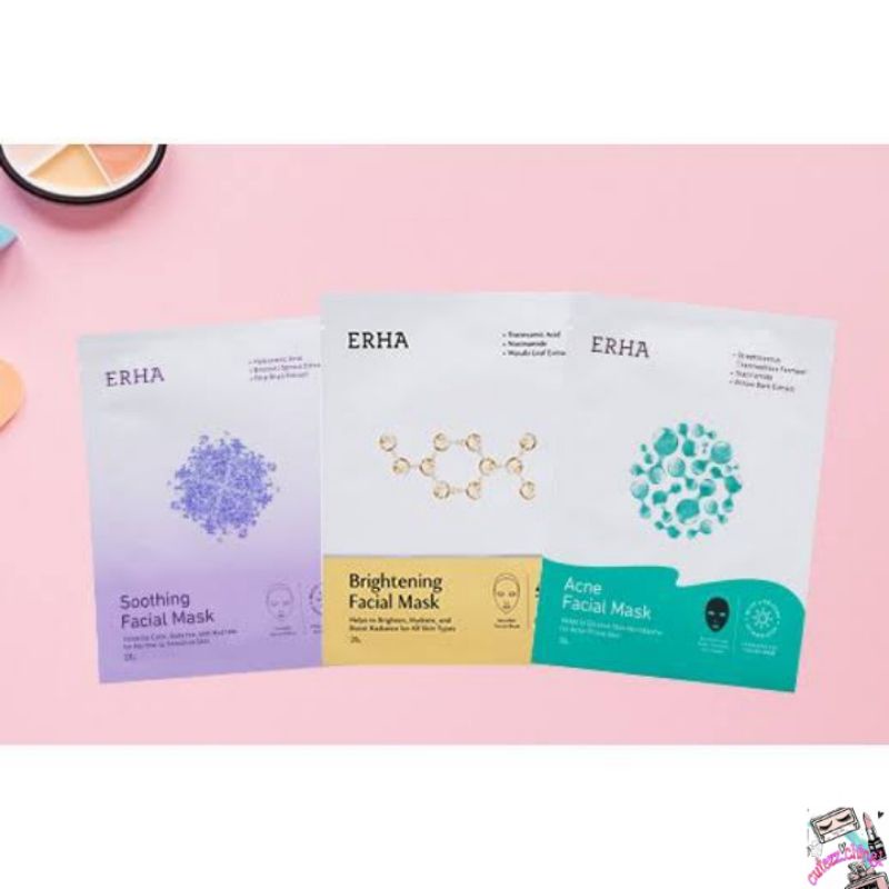 ☃Cutezz_Ching1☃Erha Facial Mask / Sheet Mask Series _Acne_ Brightening_Shooting_Colagen 20g