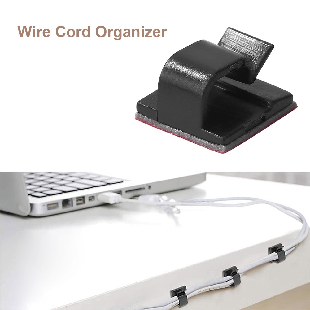 10pcs Klip Organizer Kabel Usb Untuk Meja