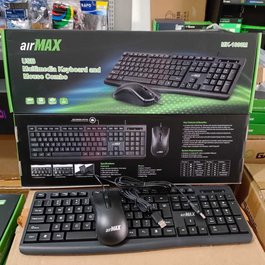 Gamemax Mouse &amp; Keyboard Multimedia Wired Bundle MK-1000M