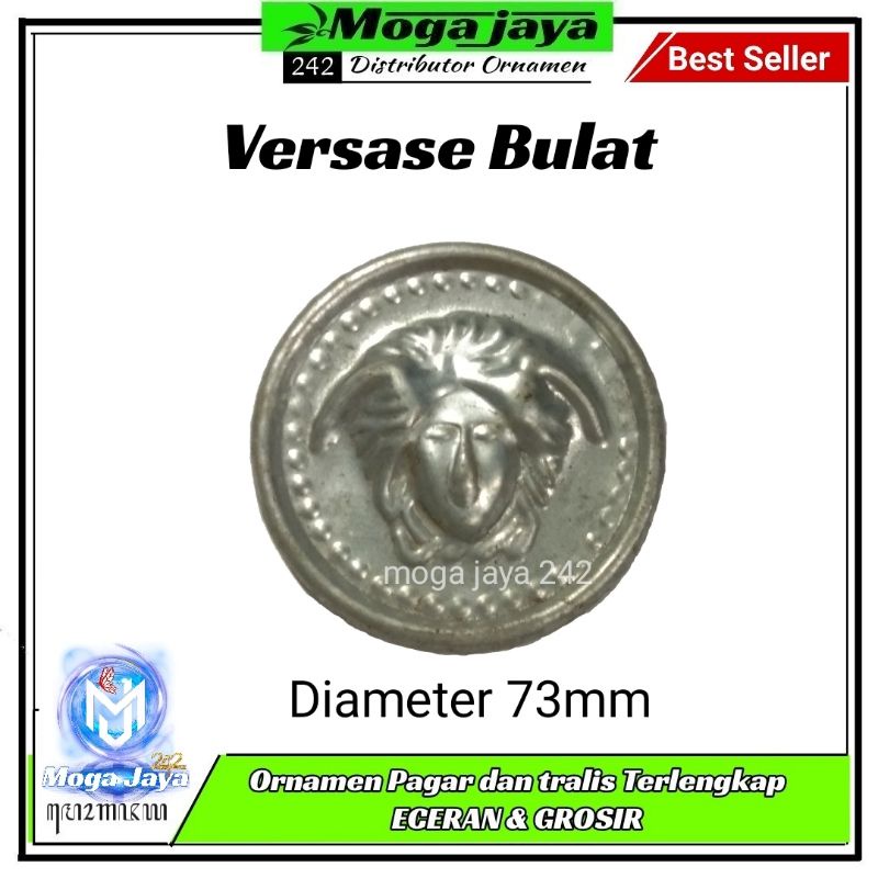 versase bulat 73mm hiasan tralis pintu pagar