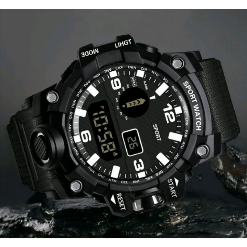 Jam Tangan Digital Elektronik Sport Watch Pria / Jam Tangan Pria Sport Digital