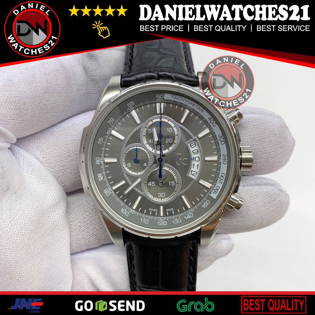 JAM TANGAN MODEL GC TECHNOCLASS X81007G2S SILVER BLACK LEATHER