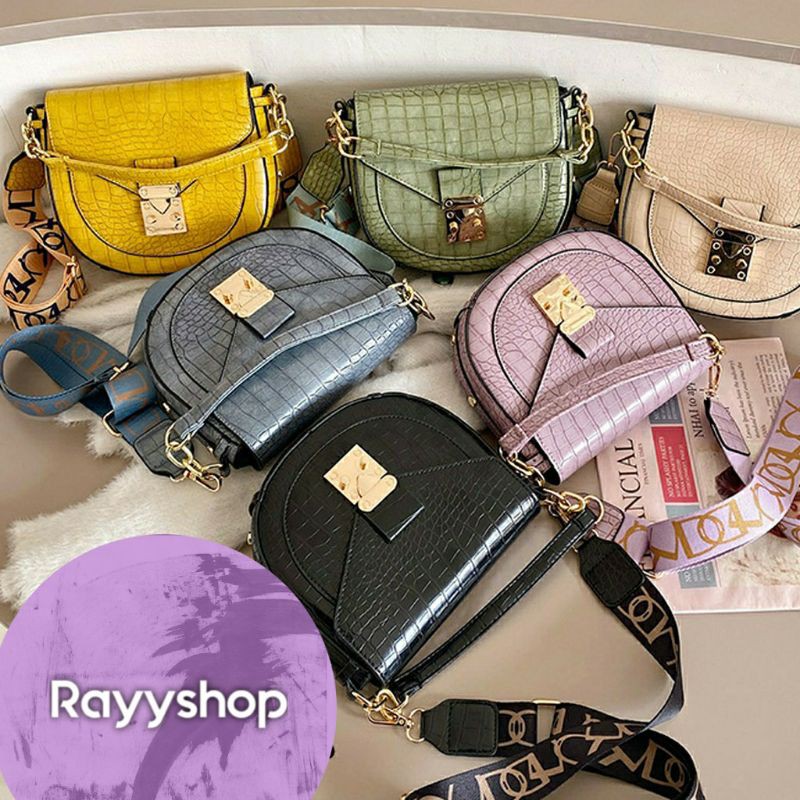 TAS SELEMPANG WANITA IMPORT BULAT tb360
