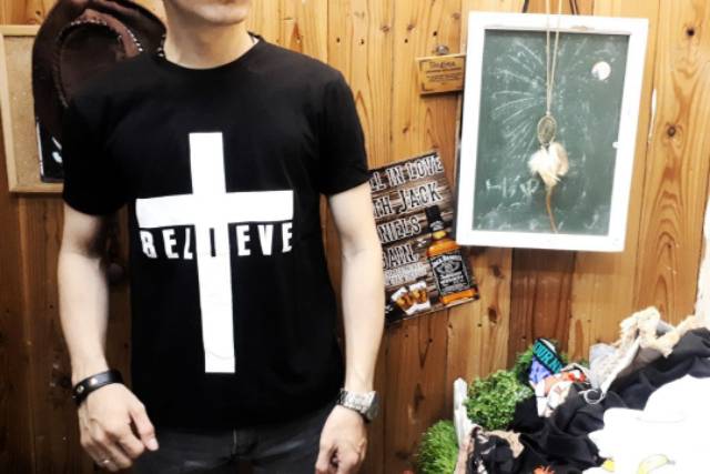 Kaos pria rohani kristen believe/kaos distro kaos salib