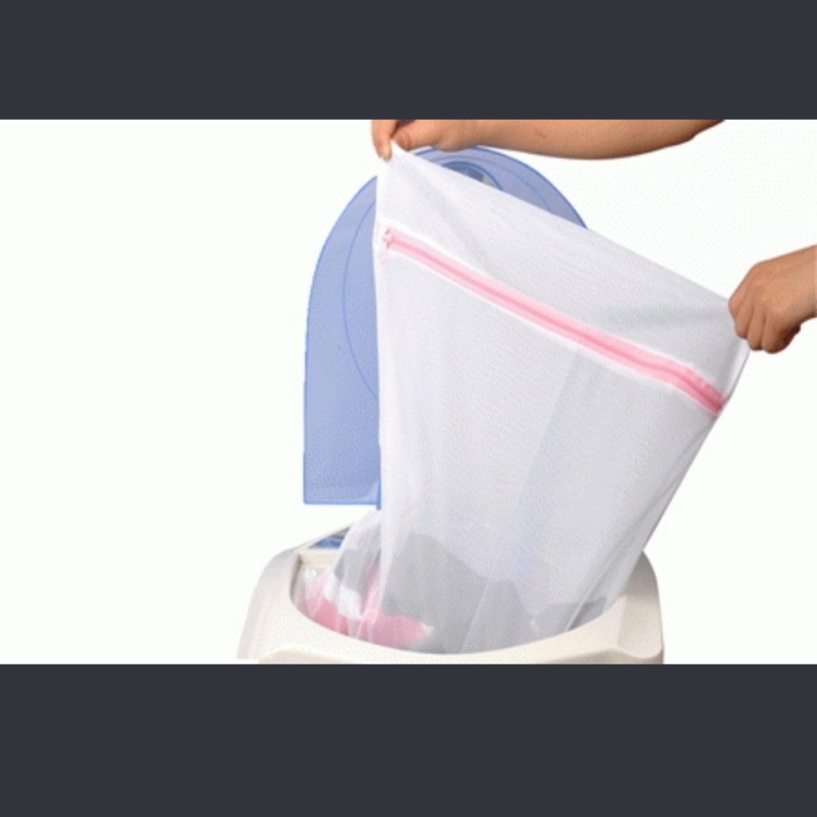 Laundry bag mesin cuci 30x40cm tempat baju kotor jaring zipper rumah on