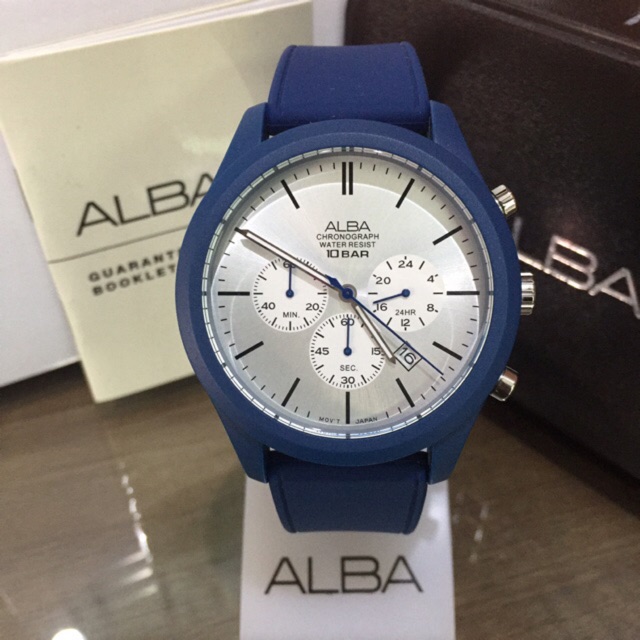 JAM TANGAN PRIA ALBA AT3G29 BLUE ORIGINAL