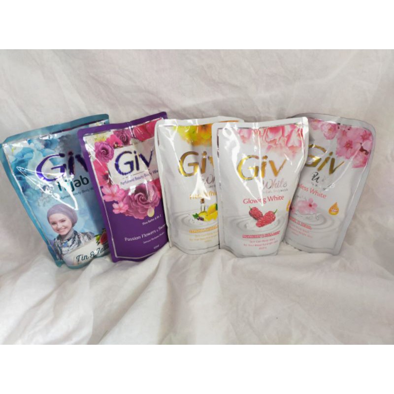 giv give body wash sabun mandi cair 450 ml refil