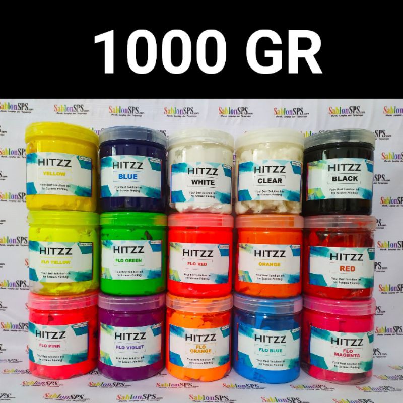 TINTA PLASTISOL HITAM DISTRO CLOTHING 1KG HITZZ