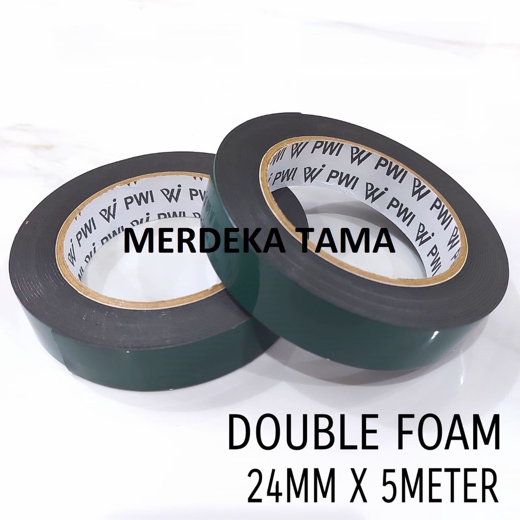 

Perekat Solasi Double Foam Tape Hitam PWI 24mm x 5m