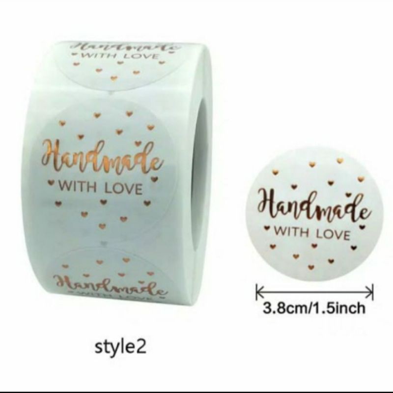 

Sticker handmade per 10pcs putih label kemasan hiasan packaging stiker kue kado