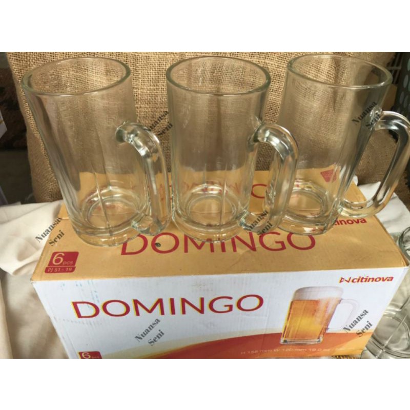 Souvenir Gelas Minum Gelas Domingo Citinova Gelas Gagang Kaca Jumbo Gelas Beer Gelas Jus Bening polo