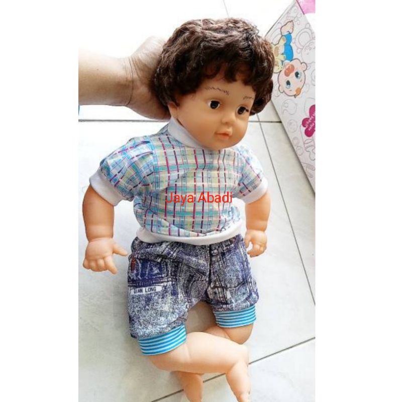 MAINAN BONEKA BABY COWOK BESAR MIRIP ASLI BISA DIGENDONG MEMILIKI BANYAK FUNGSI KEAHLIAN 886