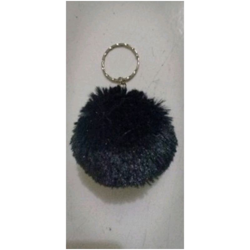 Pompom Bulu Gantungan Tas Selempang Wanita Tote Tas Bulu