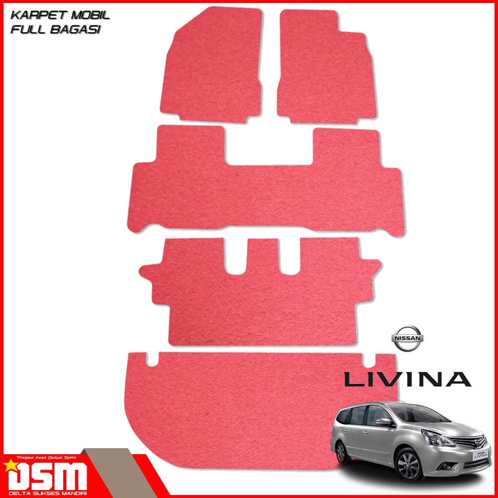 Karpet Mobil Mie Nissan Grand Livina - Full Bagasi / Karpet Mie Bihun High Quality / DSM