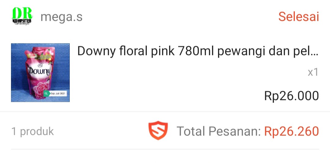 Downy Floral Pink 720ml Pewangi Dan Pelembut Pakaian 720 Ml