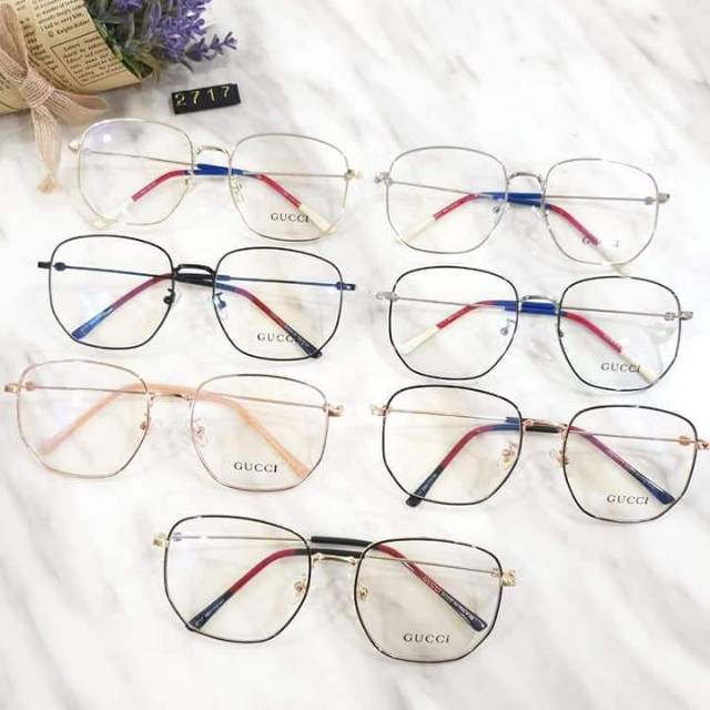 Frame kacamata kotak besi 2717 GUCCI