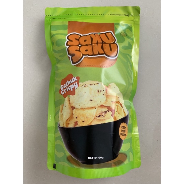 

Saku Saku Gethuk Crispy Basil Sour Cream 100gr Gurih dan Renyah snack tradisional