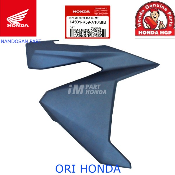 Ahm 64501-K59-A10MIB Cover Sayap Kanan Vario 150 LED Biru Dof 2015 - 2017